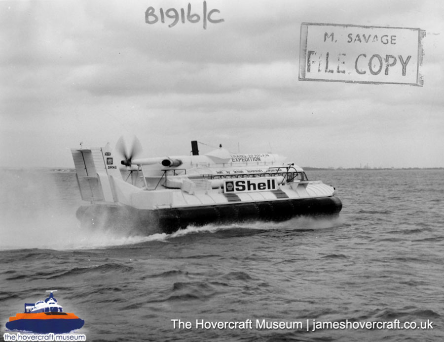 SRN6 - trans-African adventure -  (credit: The Hovercraft Museum Trust).